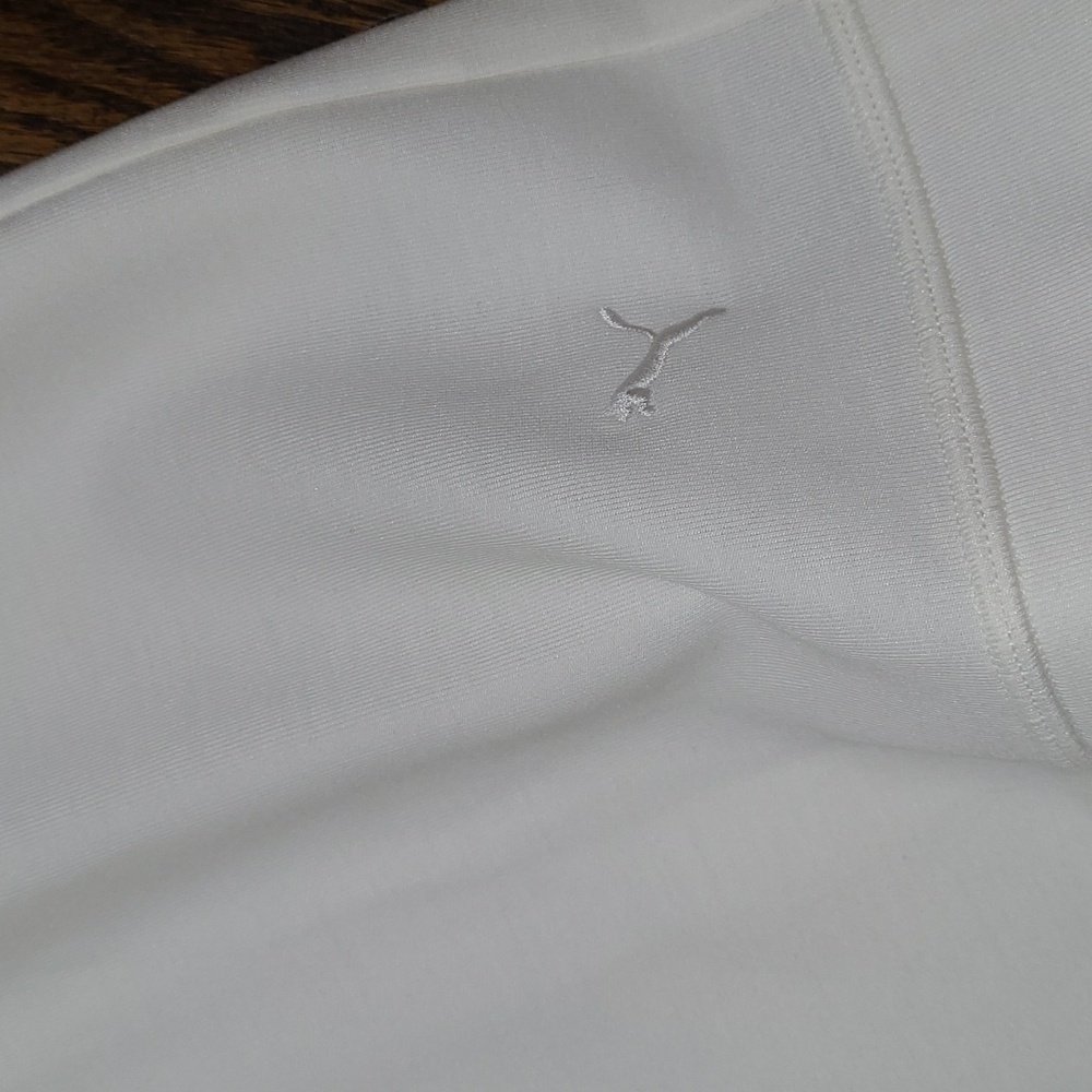Mens Puma Cloudspun Off-White Quarter Zip-Up Pullover size Lg - Picture 7 of 7